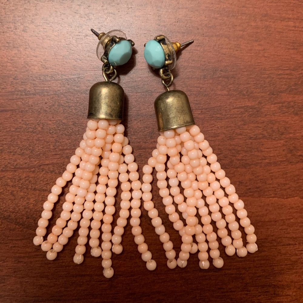 PINK BEADED EARRINGS